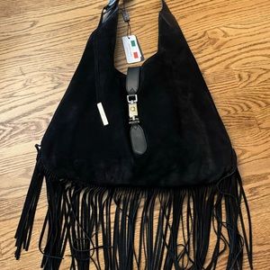 D2 Hobo Black Suede Leather